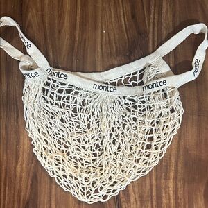 Montce Cream Mesh Tote